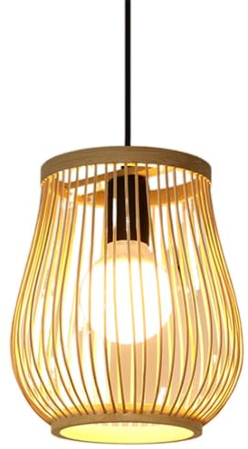 JXYDJH Lámpara Colgante De Bambú De 7.8, Lámpara De Araña De Mimbre Tejida A Mano, Estilo Bohemio Beige, con Pantalla De Cesta De Madera De Bambú, Ideal para Cocina, Isla, Sala De Estar.