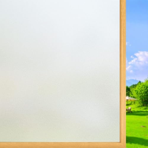 Vinilo Ventanas de Privacidad 40 x 250 cm Vinilo Opaco Electrostática, Anti UV, Película Esmerilado Decorativa Ventana Esmerilado para Baño Cocina Oficina, Mate Puro