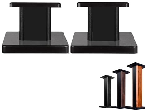 qodxcrfv Pieds Enceintes (15cm) en Bois Massif - Support Haut-Parleur Bibliothèque pour Home Cinéma Surround - Stabilité Antidérapante & Meilleur Son - Paire