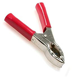 2X Pince à crocodile 30A Ampl.d'attache: max.25mm rouge