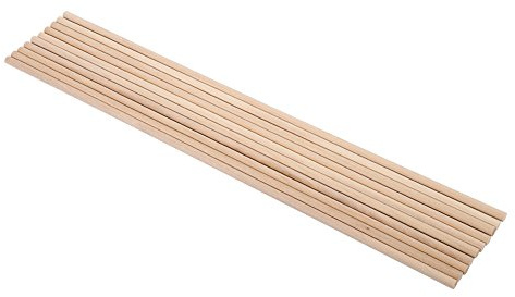 Haofy Holzstäbe 10 Stück Holzstäbchen Holzstangen zum Bastel, 30 cm Extra Lange Rund Holzstab mit Durchmesser von 5 mm, Unbehandeltes Bastelstäbe Rundholz für DIY Holzarbeit Basteln Dekoration