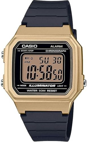 Casio Collection herrklocka W-217H, gul guld, GRANDE, Sportig
