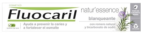 Fluocaril Natur'essence Pasta Dentífrica Anticaries Blanqueante Previene la caries, 96% ingredientes origen natural, Romero y bicarbonato de sodio 75 ml