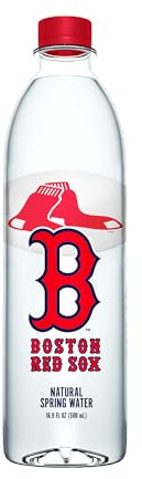 PULSE Boston Red Sox Natural Spring Water - Natural Sports Water Bottle Pack - Filtered Bottles - Recyclable and BPA-Free - 24 Pack