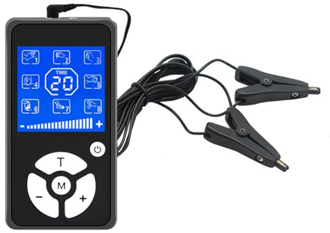 LZMYZ Nippel Clip 1 Paar Elektro Shock NippelklemmenElektrostimulation Nippel Clamps Set Brustwarzen Bondage Set Klitoris/Nippel Clips E-Stim Bondage SM Sexspielzeug Für Frauen Männer Paare(Schwarz)