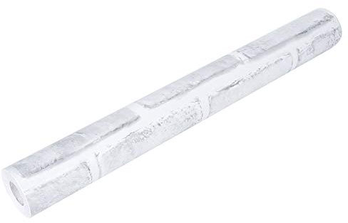 Autocollant Mural Adhésif, Papier Peint Unique à Motif de Brique Blanche, Papier Peint en PVC pour Salon, Chambre à Coucher, Restaurant