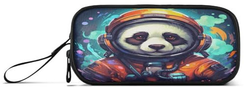 Cooler Galaxiekunst-Panda-Astronaut Federmäppchen Federtaschen Mäppchen Schlamperbox Tasche für Jungen Mädchen Schüler