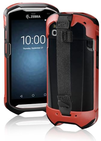 TC51 TC52 TC56 TC57 TC510K Case with Hand Strap - Protective & Ergonomic for Zebra Handheld Barcode Scanners SG-TC5X-EXO1-01 SG-TC5X-EXONHS-01 (Red)