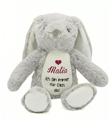 Tachinedas Kreativshop Personalisiertes Kuscheltier Stofftier personalisiert mit Name Baby Geschenk zur Geburt Plüschtier