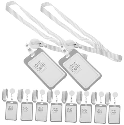 Gogogmee 10sätze Klar Kartenhalter Ausweishalter Mit Lanyard Durchsichtige Kartenhüllen Für Id Karten Visitenkarten Arbeits Karten Anti-scratch Schutzhüllen