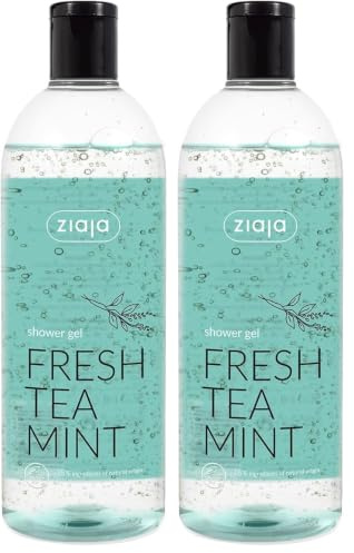 Ziaja Gel de Ducha de Té con Menta Fresca, 500 Mililitros (Paquete de 2)