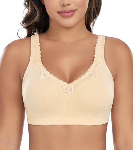 DotVol BH Top Bralette BH spets ovadderad andningsbar och transparent, För damer, 95D