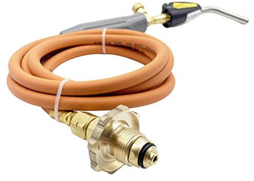 Kit de soplete de soldadura de gas propano para cocinar al aire libre con manguera de 2 metros