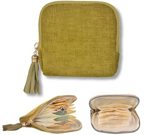 Small Travel Jewelry Case, Soft Velvet Organizer Pouch for Bangles, Bracelets, large Earrings, Beaded necklaces, Anti-Scratch & Portable Jewelry Bag Holder for Daily Use & Gift (Olive Green)