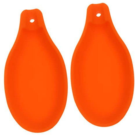 LOLIPPYY 2 pezzi Supporto Cucchiaio Cucina in Silicone Poggiamestoli Antiaderente e Resistente al Calore Utensili Multipurpose per Mestoli Cucchiai e Spatole Accessorio per Cucina e