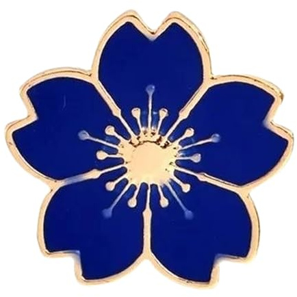 Japanska körsbärsblommor-stift: Set med färgglada nålar och broscher, S, Icke-ädelmetall