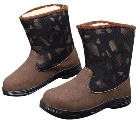 Women’s Mid-Calf Winter Boots – Warm Fleece Lined Snow Shoes with Non-Slip Sole for Cold Weather Comfort