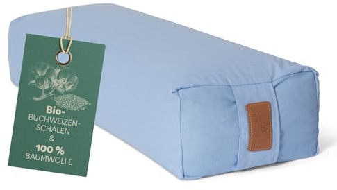 #DoYourYoga Yogabolster »Paravati« 67cm x 13cm | Gefüllt mit Bio-Dinkelspelz (KBA) oder Bio-Buchweizenschalen (KBA) | Yogakissen mit waschbarem Bezug | Sitzkissen & Zafukissen für Yin Yoga