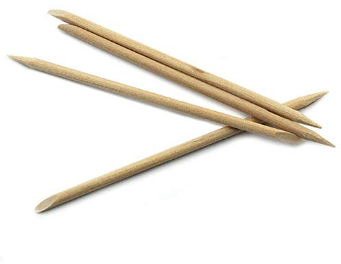 kads 5pcs/set Palos de Madera Naranja Palo de Cutícula de Uña eliminador de cutículas para uñas manicura Cuidado