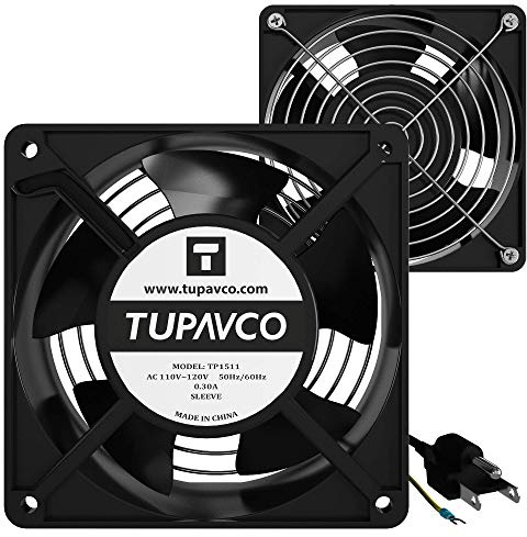 Network Cabinet Fan (2pc Kit) Pair of 120mm 4in Fans 110V - Tupavco TP1511