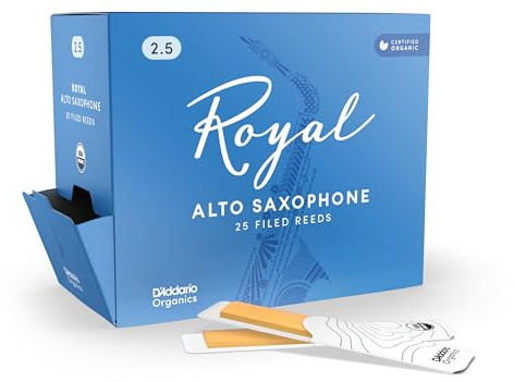 D'Addario Organics Royal Altsaxophonblätter Stärke 2.5, 25er-Pack