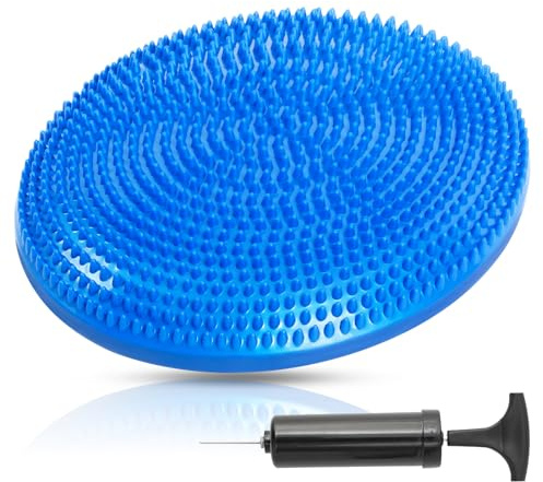 Primasole Balance Disc comes with an Air Pump Exercise Wobble Cushion for Stability Workout 1 PC (Cobalt Blue) PSS91NH051A