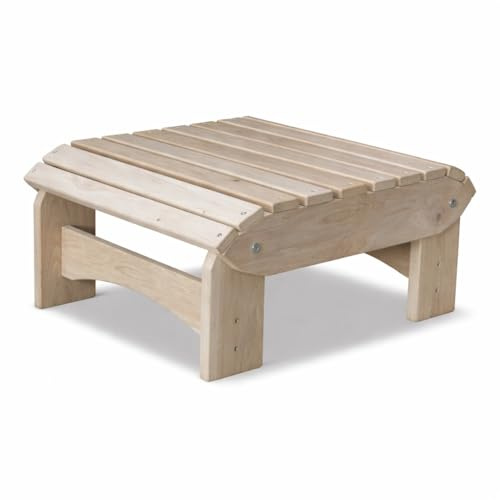 Original Dream-Chairs since 2007 Adirondack Fusshocker Comfort aus massivem Eichenholz als Bausatz Gartenhocker auch als Beistelltisch auf Balkon, Terrasse, Garten