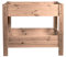 mgc24 Fioriera rialzata in legno di pino marrone scuro, rettangolare, per giardino, terrazza, balcone, 80 x 37,6 x 78 cm, con 2 ripiani