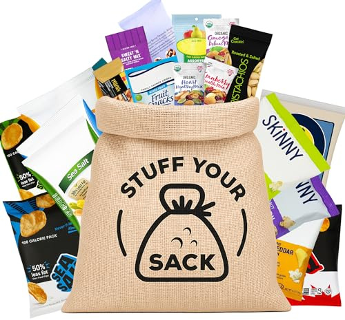 Gluten‑Free Snacks Variety Pack – Celiac‑Friendly Assorted Healthy Snacks for Adults & Kids – Individually Wrapped Chips, Crackers, Bars & More by Stuff Your Sack