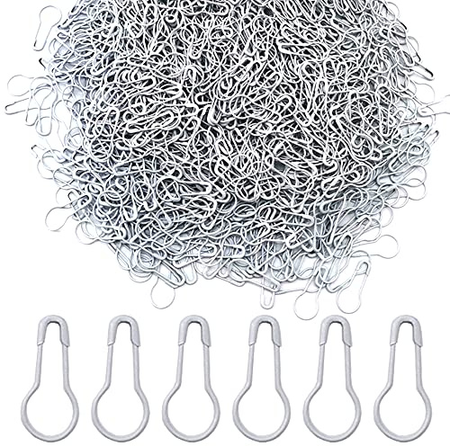 Ruidee 1000 stycken säkerhetsnålar metall pumpa formade säkerhetsnålar calabash pin kläder etiketter pärlnålar (vit)