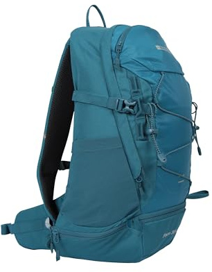 Mountain Warehouse Pace 30L Rucksack - Hydration Compatible Backpack, Airflow Back System Rucksack, Packaway Rain Cover - For Travelling, Camping, Hiking Teal