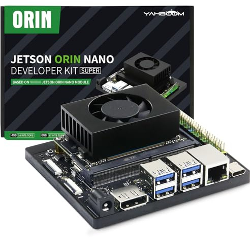 Yahboom Jetson Orin Nano Super 8GB Basic Kit,67 Tops,256G SSD | Ubuntu 22.04 System Artificial Intelligence Robot Kit Provide ROS2 Data