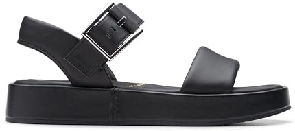Clarks Alda Strap Womens Black Leather, 6