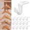 Magrimaxio 70 Pezzi appendiabiti di collegamento, appendini connettore, ganci per grucce salvaspazio, connettori in plastica, hanger hooks, per Organizzare e Salva Spazio per Armadio (Bianco)