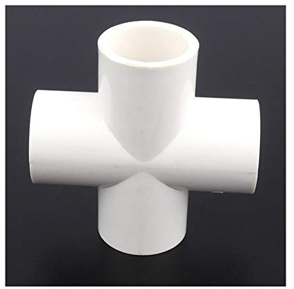 Outils de réparation de tuyaux 32mm PVC Croix Joints Aquarium Raccords d'irrigation agricole Réservoir d'eau Adaptateur de tuyau Pièces d'eau Jardin Connecteurs d'eau 12/24 / 48pcs (Color : White Cro