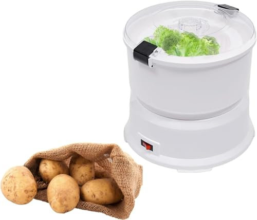 XINRISHENG Peladora de patatas eléctrica de 85W, Máquina peladora de patatas eléctrica, Peladora automática de patatas Máquina peladora comercial de verduras y frutas