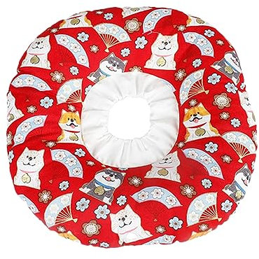ORFOFE Pet Headwear Für Hunde Lustiges Weiches Halsband Gegen Lecken Und Kratzen s Rot Atmungsaktiv Verstellbar Und Schützend Für Schnelle Genesung Nach Verletzungen
