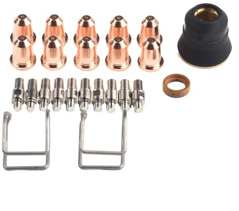 Zeroupshop Plasmabrenner Kit Plasmaschneider-Sets, Plasmadüsenersatz, Elektrodenregler Plasmadüse Ersatzwerkzeuge