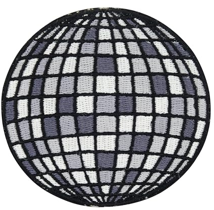 Finally Home Patch zum Aufbügeln - Discokugel | Retro Patches, Vintage Aufbügler, 80er Flicken, Schallplatte Aufnäher