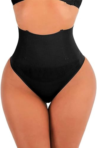 Vorcy Women Tummy Control Shapewear High Waist Butt Lifter Body Shaper Knickers Thong Panty Shapewear