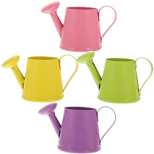 HIAKDOFT 4piezas Mini Regadera De Metal para Niño Niña De para Jardinería y Actividades Al Aire Pequeña y Ligera para Enseñar Los Pequeños