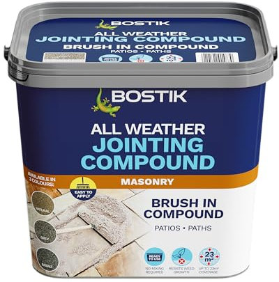 Bostik All Weather Jointing Compound Grey - 15kg - Path & Patio Jointing - Ready-to-use - Landscaping project - Weed & Erosion Resistant