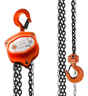 GORILA Hand Chain Hoist 4400lbs 10ft (2 ton 3 Meters) with 2 Heavy Duty Hooks and Forged Locks | Safety Factor 4:1 | Since 1989