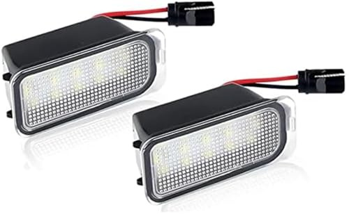 Vuzmode 2 pezzi di luci targa LIGHT, for Ford, Escape Ranger Kuga 1 2 CMAX, for Focus, 2 3, for Ecosport, Edge, for Fiesta, 6 7, for Mondeo, 4 5 Lampadina per targa