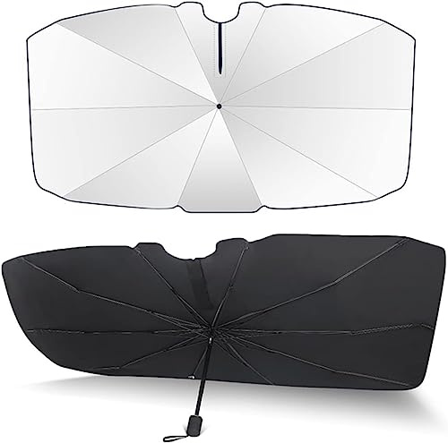 DXQxue Parasol Coche Delantero para Audi Q3 2019-2023,Parasol Paraguas Coche Delantero con Anti UV Rayos y Aislamiento Térmico