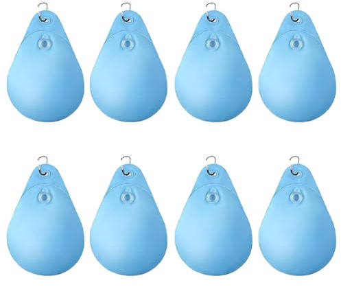 Pool Weight Bags | 8X PVC Antifreezing Water Weights | Leakproof Pool Cover Weights | Winter Swimming Pool Anchoring Solution, Heavy Duty Outdoor Tent Weight Bag With Hook For Secure Hold