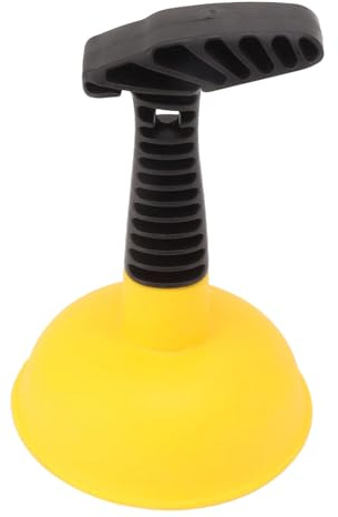 Pretfy Mini Plunger Powerful Precision Equipment Slip Tub Unclog Pipes Pneumatic High Handle Bathtub Clogged Toilet Bathroom Proof Cup For Efficient (Yellow)