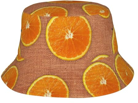 Pidgazdfgv Chapeau cloche unisexe motif citrons et oranges pour l'extérieur, la plage, les vacances, la rentrée scolaire