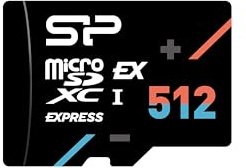 Silicon Power 512 Go Switch 2 compatible PCIe Gen 3x1/ UHS-1(U3) A1 TLC Gaming microSDXC Express Card