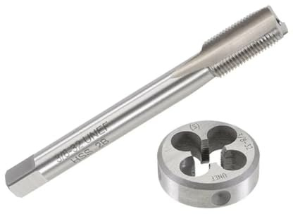 Grifo métrico de Juego de machos y terrajas HSS 3/8-32 y herramienta de taladro for roscas de máquina con rosca derecha